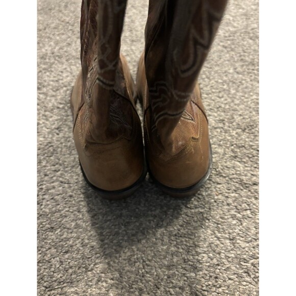 Lucchese 1883 Corbin Mad Dog Goat Brown Leather Boots N1533 Mens Size 9 D main image 5